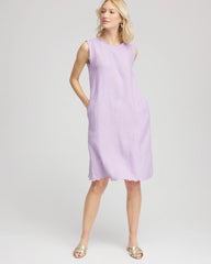 Chico's Clothing Sleeveless Scalloped Trim Dress