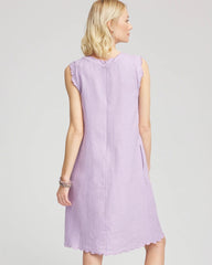Chico's Clothing Sleeveless Scalloped Trim Dress