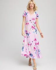 Chico's Clothing Crepe V-Neck Maxi Dress