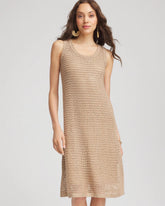 Chico's Clothing Crochet-Knit Sequins Tank Dress