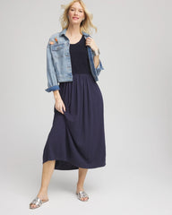 Chico's Clothing Crochet-Bodice Maxi Dress