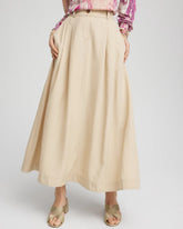 Chico's Clothing Pleated A-Line Midi Skirt