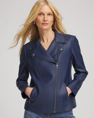 Chico's Clothing Faux Leather Moto Jacket