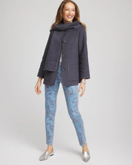 Chico's Clothing Wool Scarf Jacket
