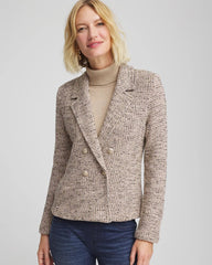 Chico's Clothing Double Breasted Tweed Blazer