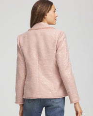 Chico's Clothing Party Tweed Sequins Blazer