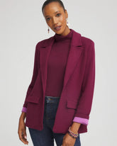 Chico's Clothing Single-Breasted Sweater Blazer