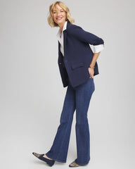 Chico's Clothing Single-Breasted Sweater Blazer