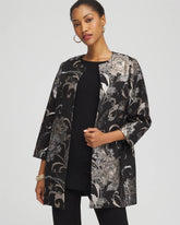 Chico's Clothing Travelers™ Collection Jacquard Floral Shine Jacket