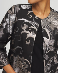 Chico's Clothing Travelers™ Collection Jacquard Floral Shine Jacket