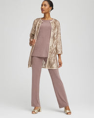 Chico's Clothing Travelers™ Collection Champagne Sequins Jacket