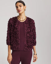 Chico's Clothing Travelers™ Collection Textured Rosette Jacket