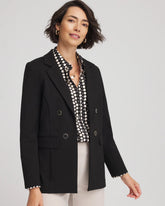 Chico's Clothing Ponte Double-Breasted Knit Blazer