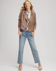 Chico's Clothing Suede Moto Jacket