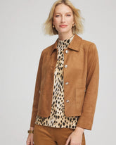Chico's Clothing Suede Cropped Jacket