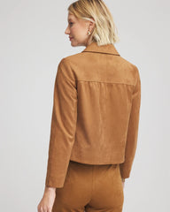 Chico's Clothing Suede Cropped Jacket