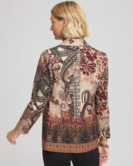 Chico's Clothing Artisanal Print Ponte Blazer