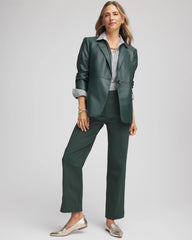 Chico's Clothing Faux Leather Blazer