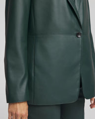 Chico's Clothing Faux Leather Blazer