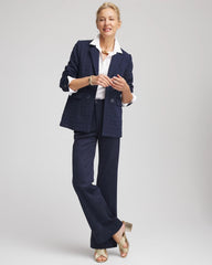Chico's Clothing Textured Single-Breasted Knit Blazer