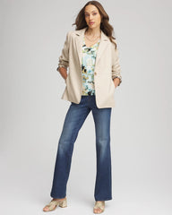Chico's Clothing Faux Leather Blazer