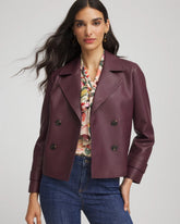 Chico's Clothing Faux Leather Trench Coat