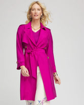Chico's Clothing Double-Breasted Trench Coat