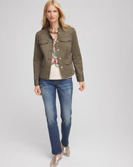 Chico's Clothing Peplum Field Jacket