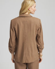 Chico's Clothing Linen Stretch Blazer