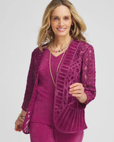 Chico's Clothing Travelers™ Collection Embroidered Lace Cutwork Jacket