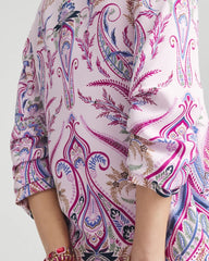 Chico's Clothing Ruched Sleeve Paisley Blazer
