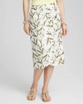 Chico's Clothing Linen Midi Wrap Skirt