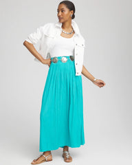 Chico's Clothing Pull-on Pleated Maxi Skirt