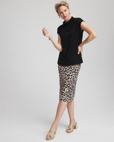Chico's Clothing Travelers™ No Tummy Animal-Print Pencil Skirt