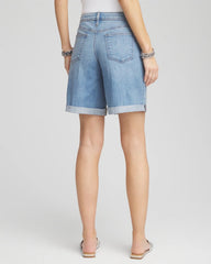 Chico's Clothing Girlfriend Cuffed Swing Denim Shorts