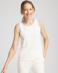 Chico's Clothing Zenergy® Luxe Metallic Trim Tank