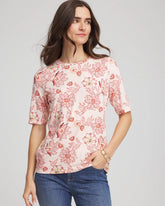 Chico's Clothing Elbow Sleeve Tee