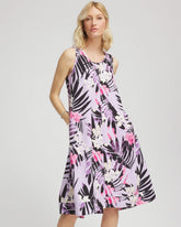Chico's Clothing Zenergy® Floral Palms Lightweight Midi Dress