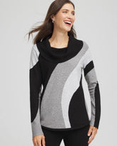 Chico's Clothing Zenergy® Luxe Intarsia Cowlneck Top