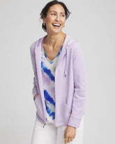 Chico's Clothing Zenergy® Beach Slub Zip-Front Hoodie