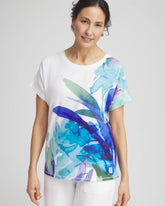 Chico's Clothing Zenergy® Floral Scoop Neck Tee