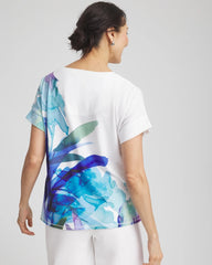 Chico's Clothing Zenergy® Floral Scoop Neck Tee