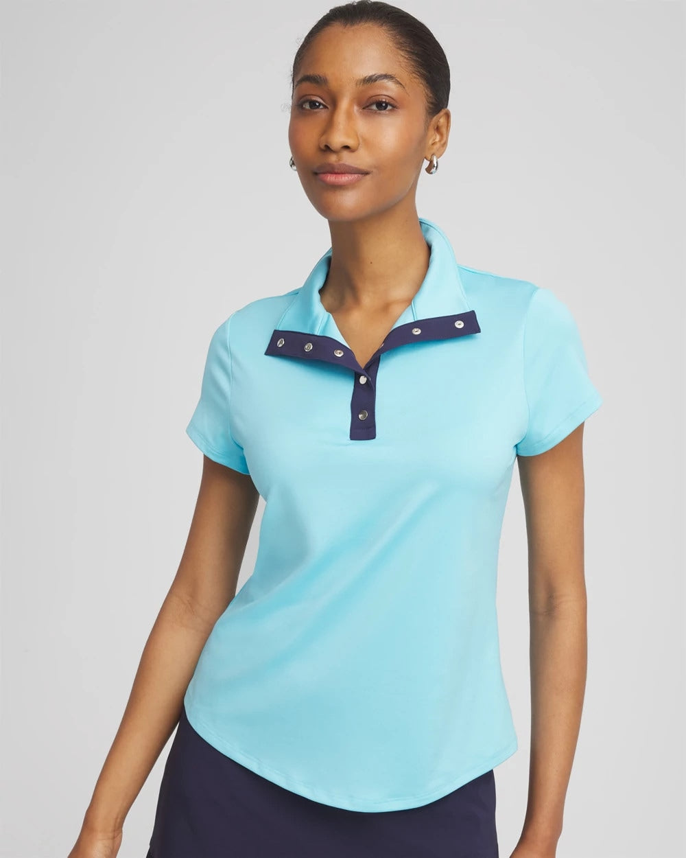 Chico's Clothing Zenergy® UPF Mockneck Short-Sleeve Top