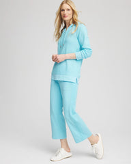 Chico's Clothing Zenergy® Crochet Knit Hooded Pullover Top