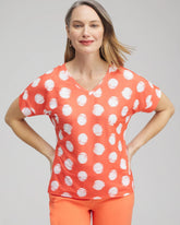 Chico's Clothing Zenergy® Dots Drop Shoulder Tee