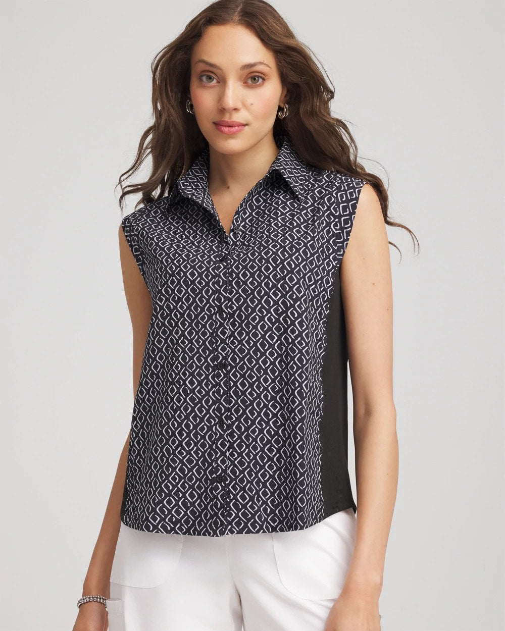 Chico's Clothing Zenergy® UPF Geo-Print Shirt