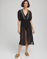 Chico's Clothing Miraclesuit® Beach Embroidered Long Kimono