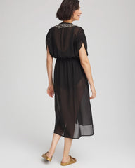 Chico's Clothing Miraclesuit® Beach Embroidered Long Kimono