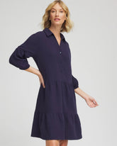 Chico's Clothing Woven Tiered Swim Cover-Up Dress