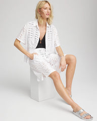 Chico's Clothing Swimsuit Cover-Up Short and Shirt Set